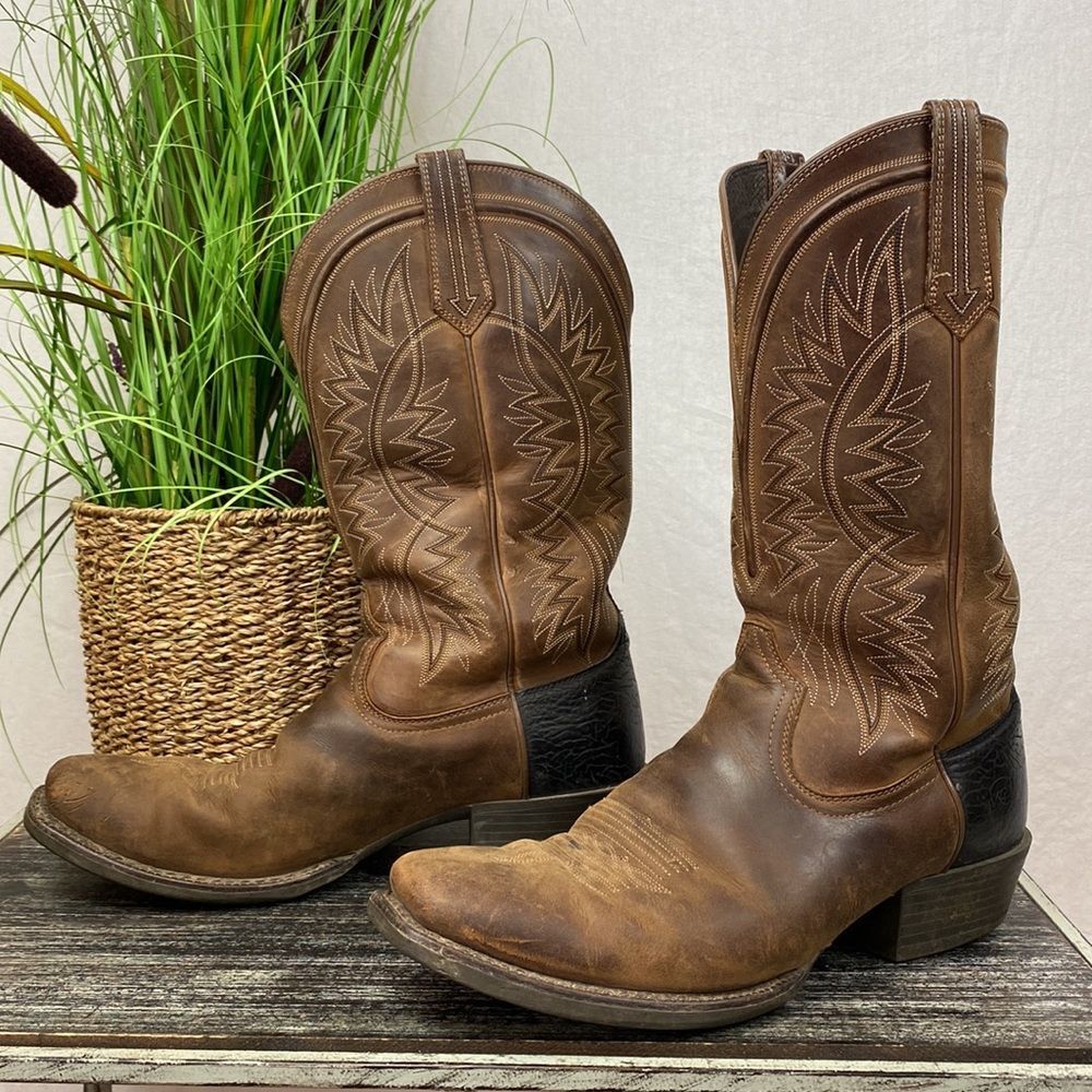 Ariat Brown Men’s Leather Troubador Western Cowboy Boots 11